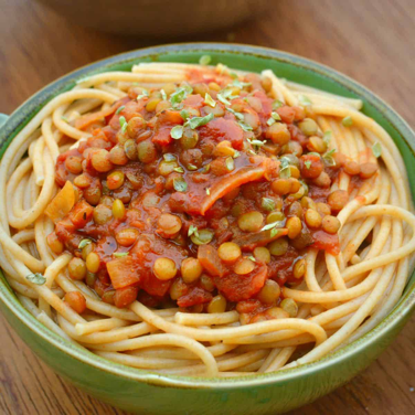 Lentil Bolognaise