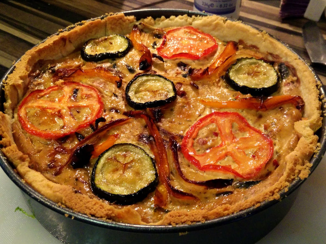 Tomato Roast Vegetable Quiche