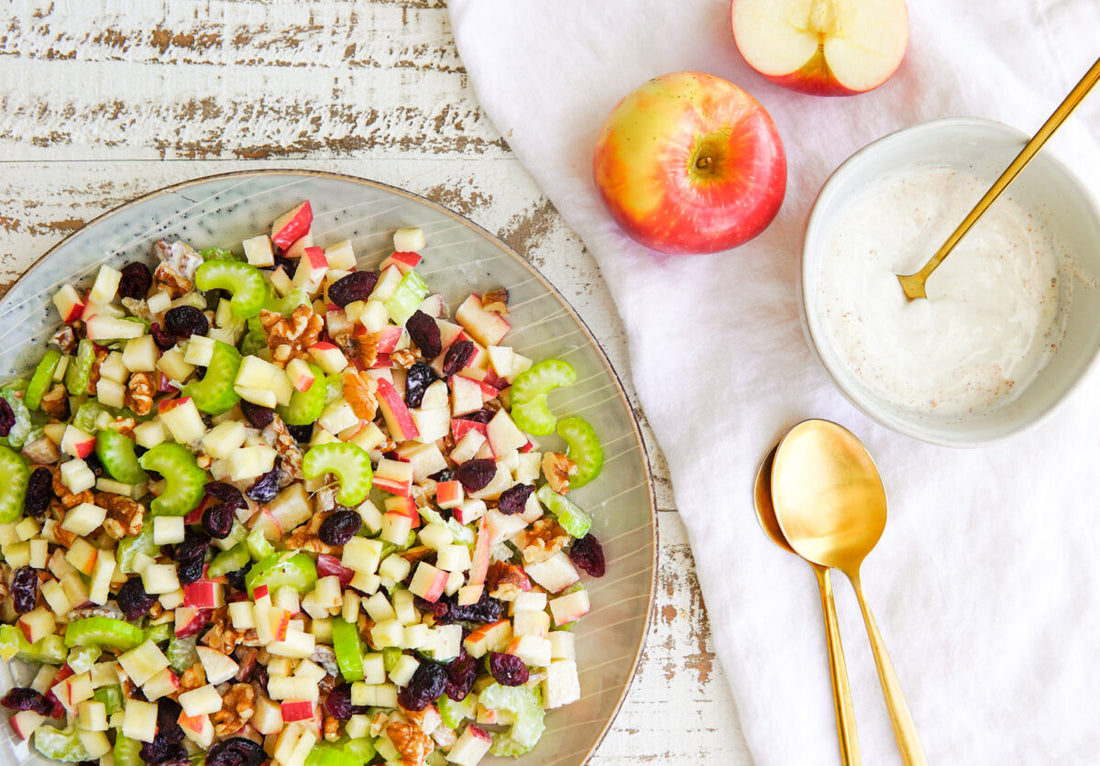 Apple & Celery Salad with Walnuts and Cranberries